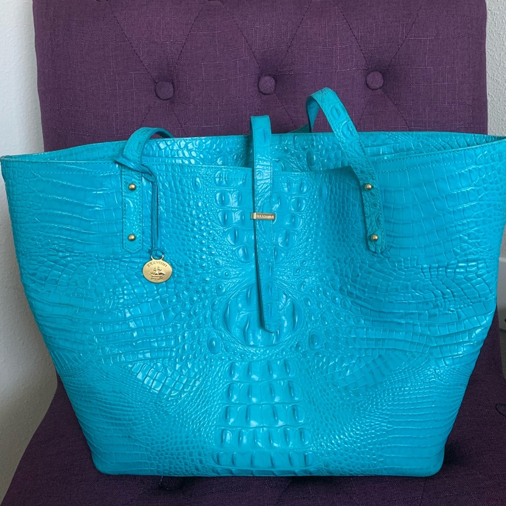 The most beautiful blue tote! Lightly used .